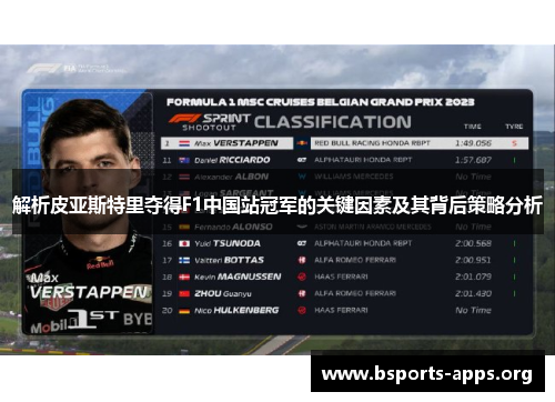 解析皮亚斯特里夺得F1中国站冠军的关键因素及其背后策略分析