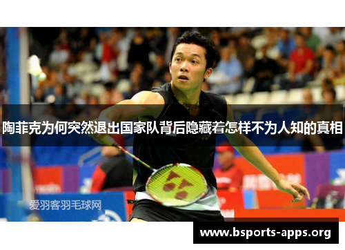 陶菲克为何突然退出国家队背后隐藏着怎样不为人知的真相